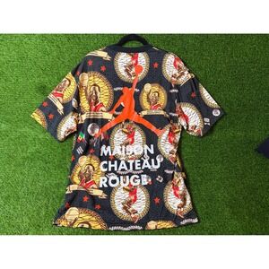 Jordan x Maison Chateau Rouge T Shirt All Over Print Graphic Tee Size L